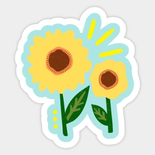Summer hug: Sunflower Print Sticker